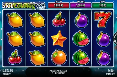 Скрин2. Fortune Five Xmas слот