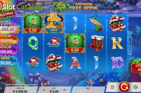 Скрин2. Fishin’ Christmas Pots Of Gold слот