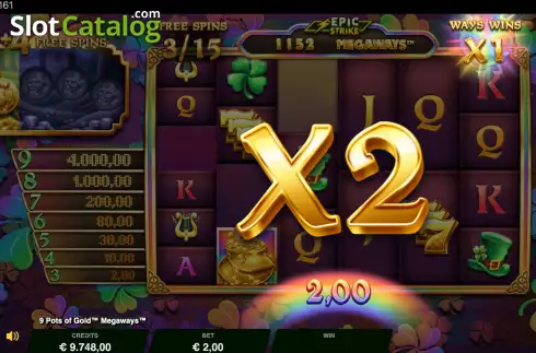 Скрин7. 9 Pots of Gold Megaways слот