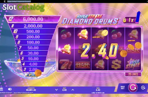 Скрин3. Hyper Strike Diamond Drums слот