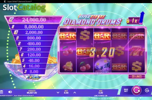 Скрин4. Hyper Strike Diamond Drums слот