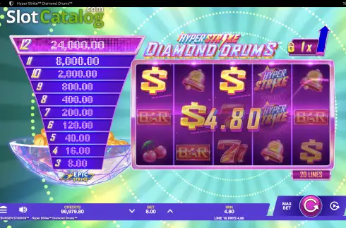 Скрин5. Hyper Strike Diamond Drums слот