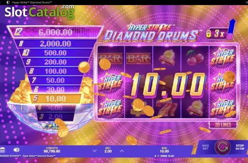 Скрин8. Hyper Strike Diamond Drums слот