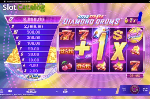 Скрин9. Hyper Strike Diamond Drums слот