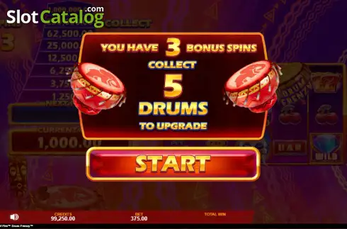 Скрин3. 12 Masks of Fire Drum Frenzy слот