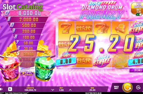 Скрин3. Hyper Strike Diamond Drum Frenzy слот
