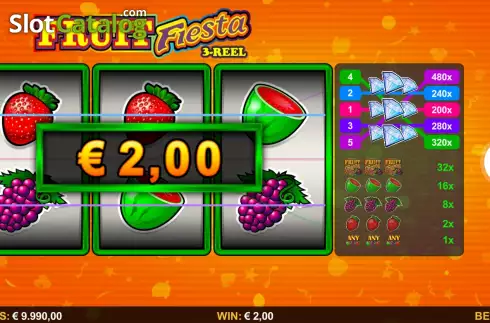 Скрин3. Fruit Fiesta 3 Reel слот