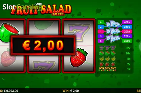 Скрин4. Fruit Salad 3-Reel слот