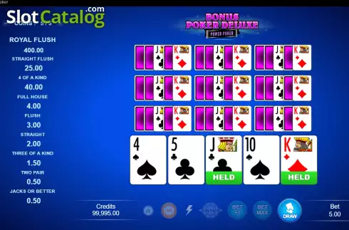 Скрин2. Bonus Poker Deluxe - Power Poker слот