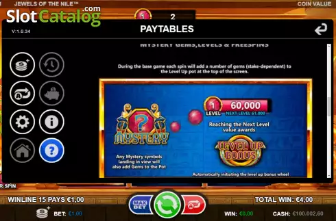 Скрин9. Jewels of the Nile (Games Inc) слот