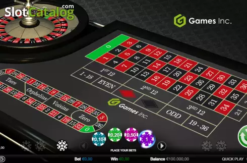 Скрин2. European Roulette (Games Inc) слот