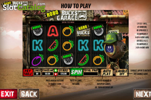 Скрин4. Robo Bucks Garage слот