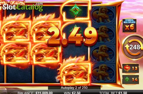 Скрин4. Royal Dragon Infinity Reels слот