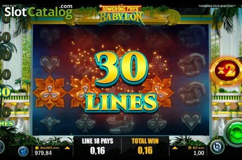 Скрин6. Towering Pays Babylon слот