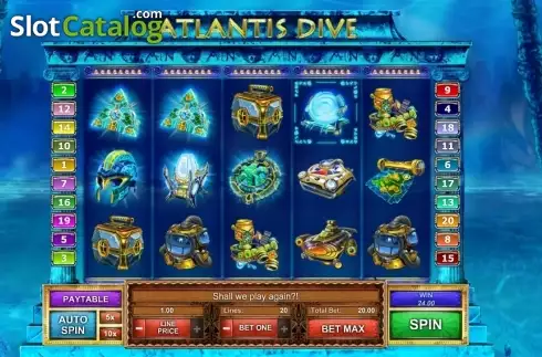 Скрин2. Atlantis Dive слот
