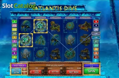 Скрин3. Atlantis Dive слот