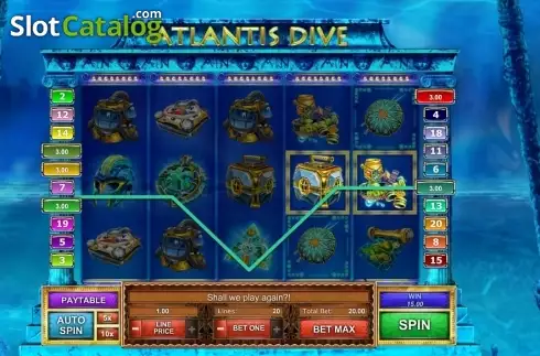 Скрин4. Atlantis Dive слот