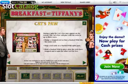 Скрин4. Breakfast at Tiffany's слот
