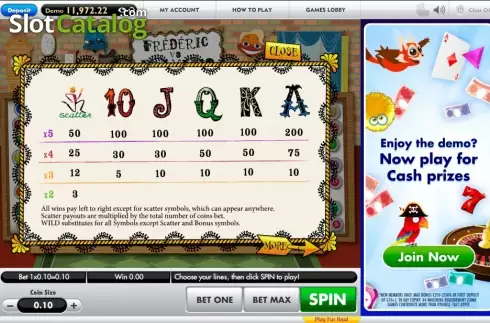 Скрин2. Frederic vs Francois In It for the Monet слот