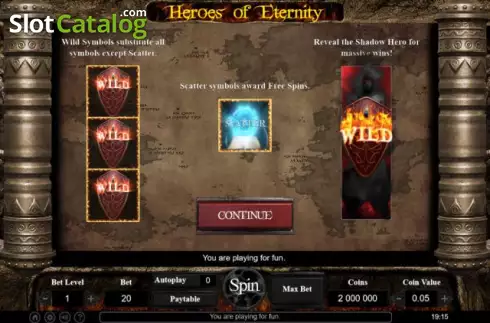 Скрин5. Heroes of Eternity слот
