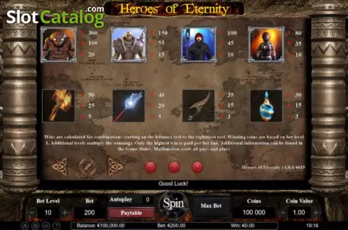 Скрин7. Heroes of Eternity слот