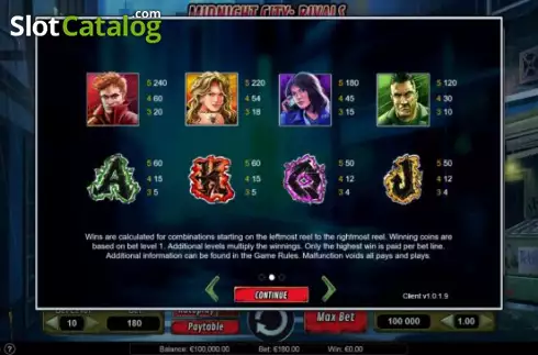 Скрин6. Midnight City: Rivals слот