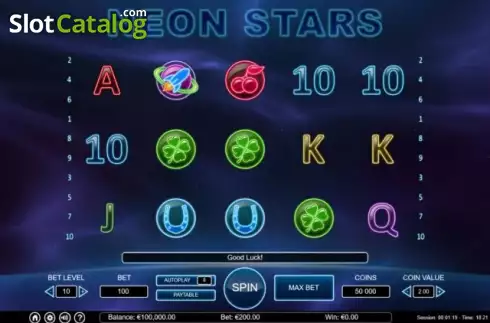 Скрин2. Neon Stars слот