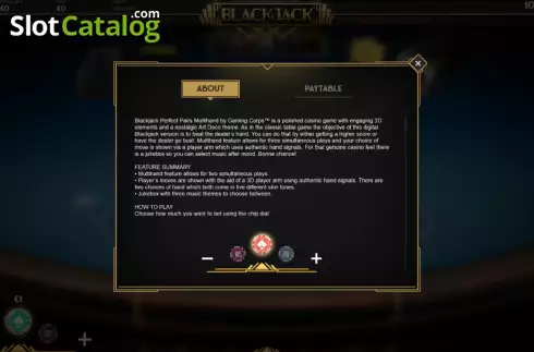 Скрин7. BlackJack MH Perfect Pairs слот