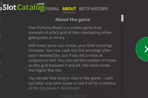 Скрин9. Play Fortuna Mines слот