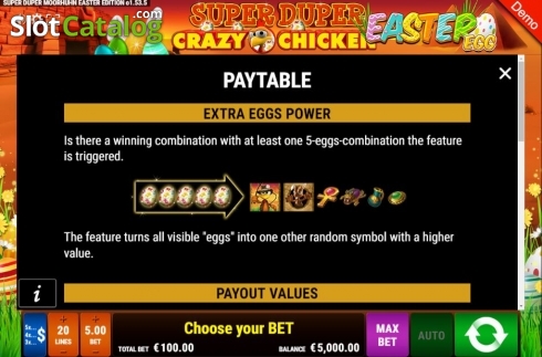 Скрин5. Super Duper Crazy Chicken Easter Egg слот