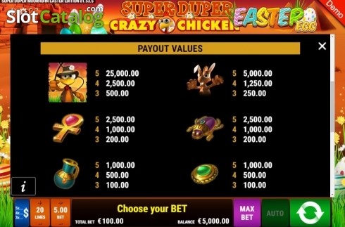 Скрин6. Super Duper Crazy Chicken Easter Egg слот