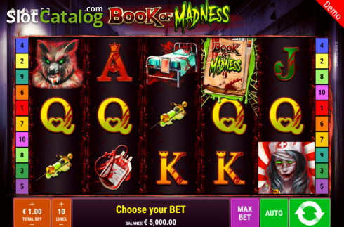 Скрин2. Book of Madness слот