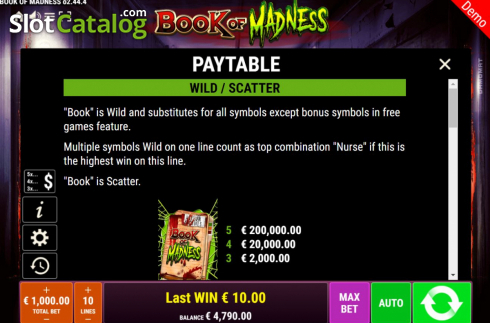 Скрин7. Book of Madness слот