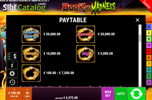 Скрин9. Book Of Madness Roar слот