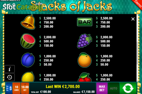 Скрин7. Stacks of Jacks слот