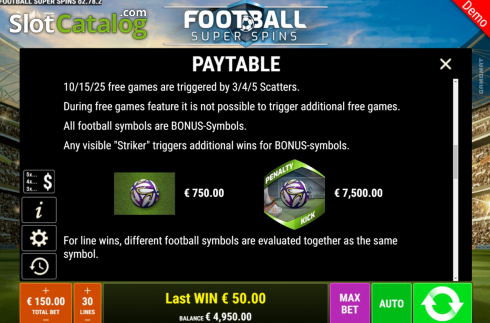 Скрин9. Football Super Spins слот