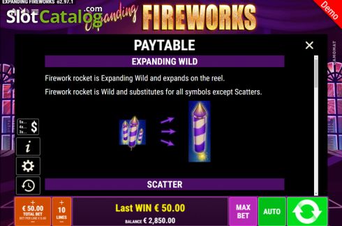 Скрин7. Expanding Fireworks слот