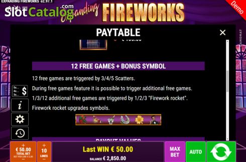 Скрин8. Expanding Fireworks слот