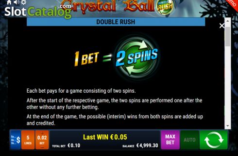 Скрин6. Crystal Ball Double Rush слот