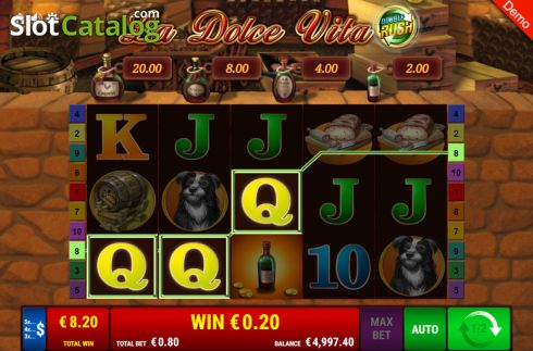 Скрин5. La Dolce Vita Double Rush слот