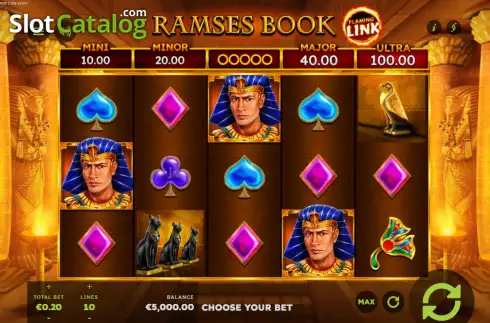 Скрин2. Ramses Book Flaming Link слот
