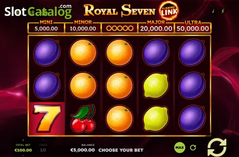 Скрин2. Royal Seven Flaming Link слот