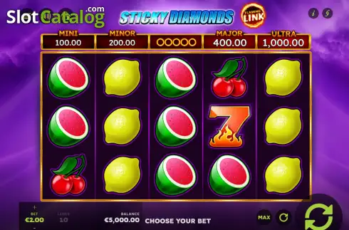 Скрин2. Sticky Diamonds Flaming Link слот
