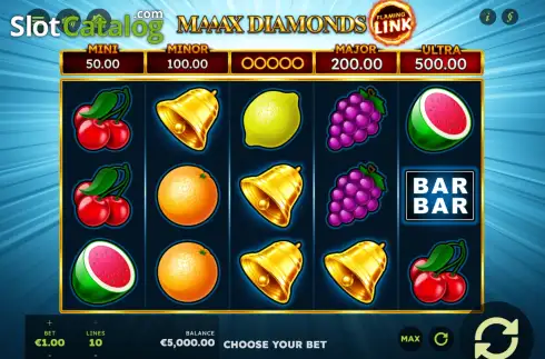 Скрин2. Maaax Diamonds Flaming Link слот
