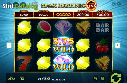 Скрин3. Maaax Diamonds Flaming Link слот