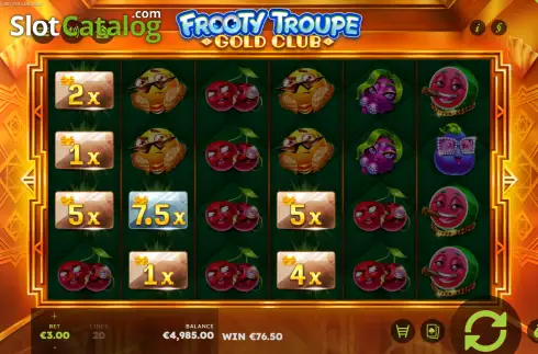 Скрин3. Frooty Troupe - Gold Club слот
