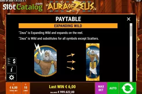 Скрин7. Aura of Zeus слот