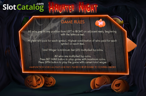 Скрин9. Haunted Night слот