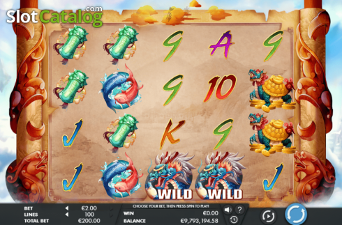 Скрин2. Dragon Scroll XL слот