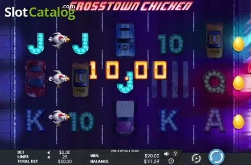Скрин3. Crosstown Chicken слот